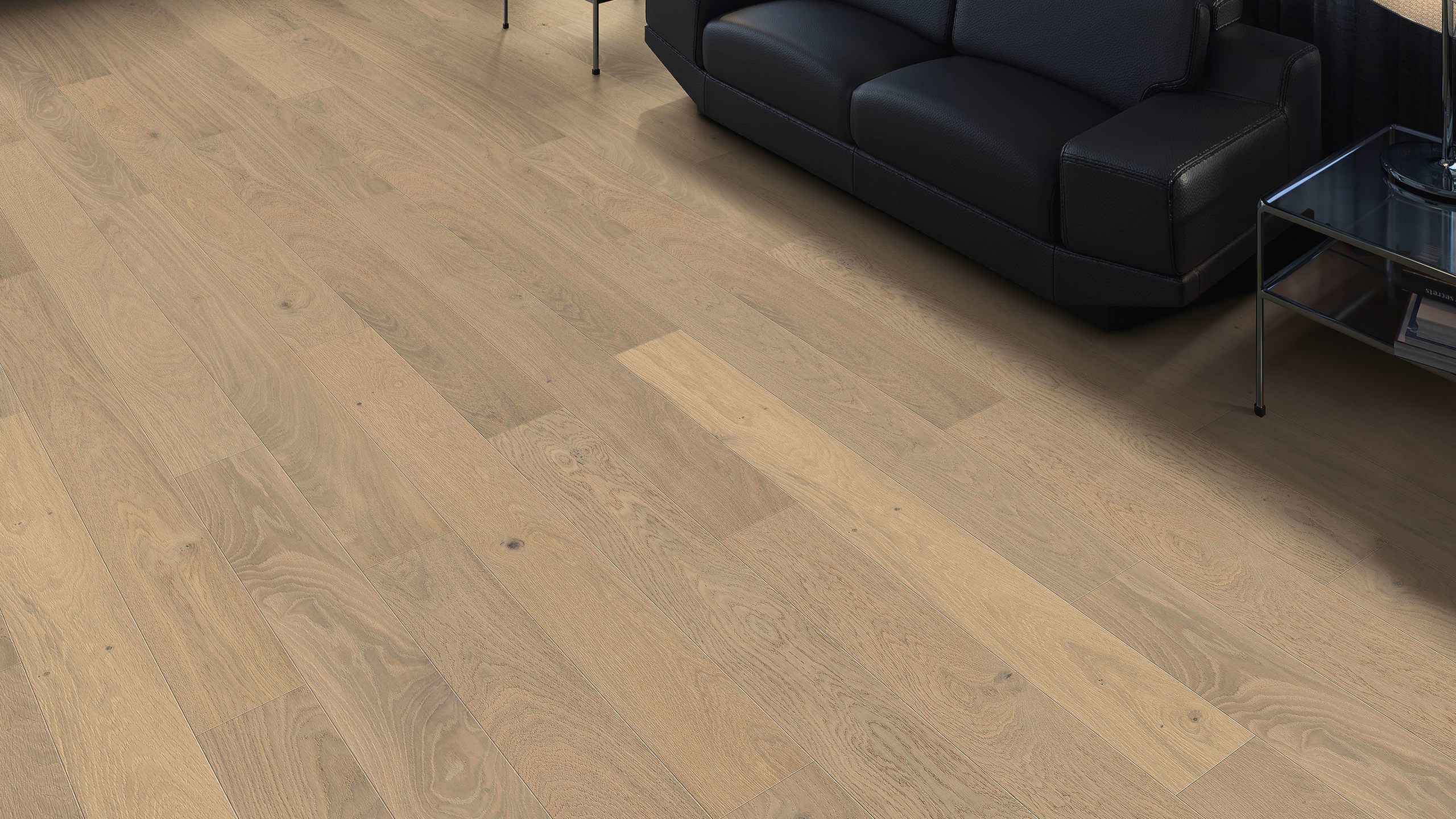 22 m² HARO Klick-Parkettboden Eiche lichtweiß markant