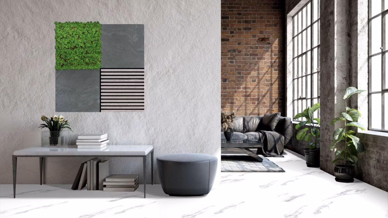 11 m² Klick-Vinylboden Fargo Marble Fliese inkl. Trittschall