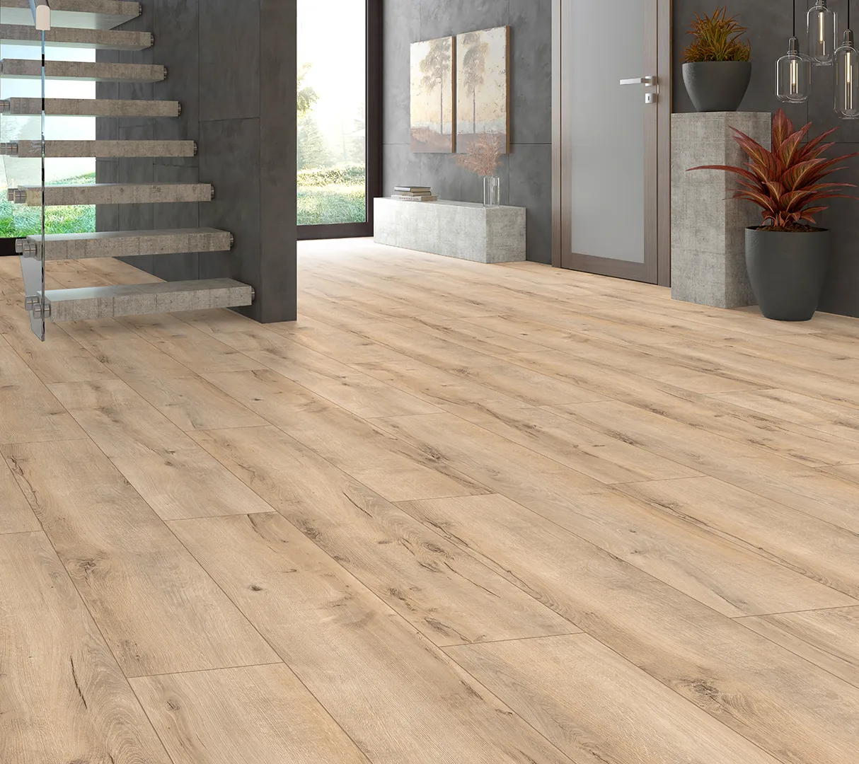 Klick-Laminatboden Eiche XL Medieval natur Landhausdielen