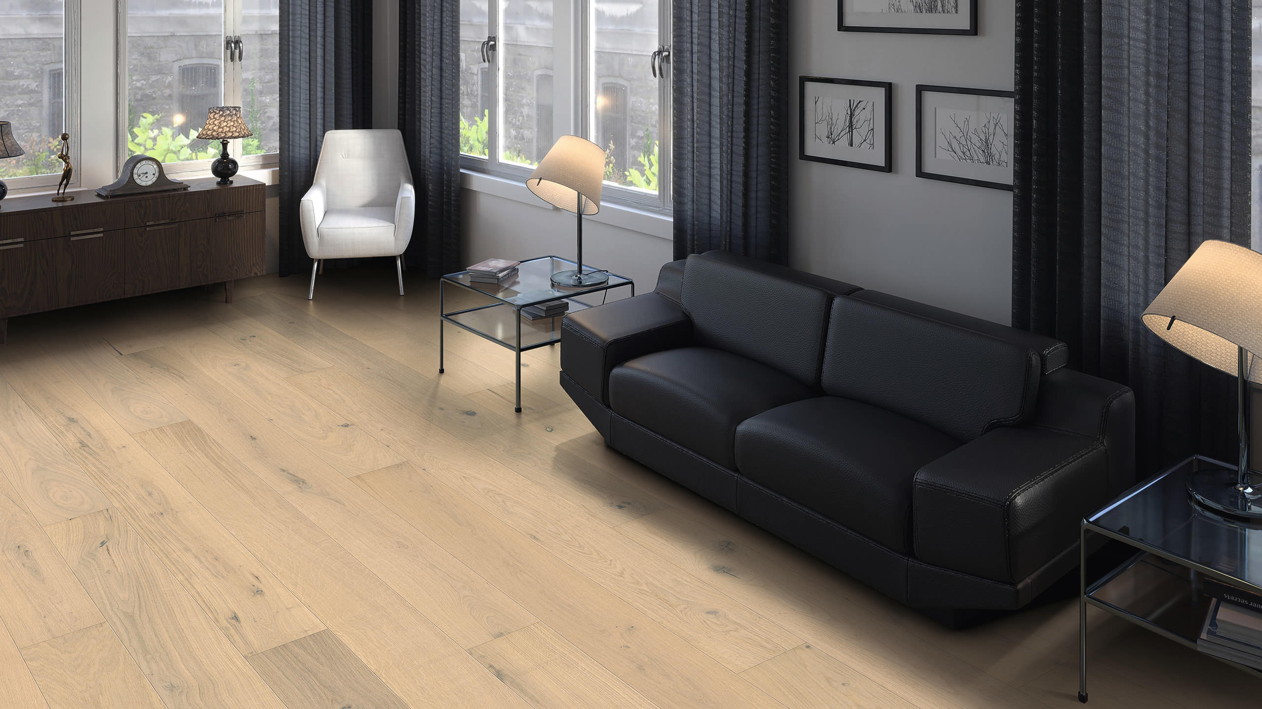 Haro-Fertigparkett-Eiche-lichtweiss