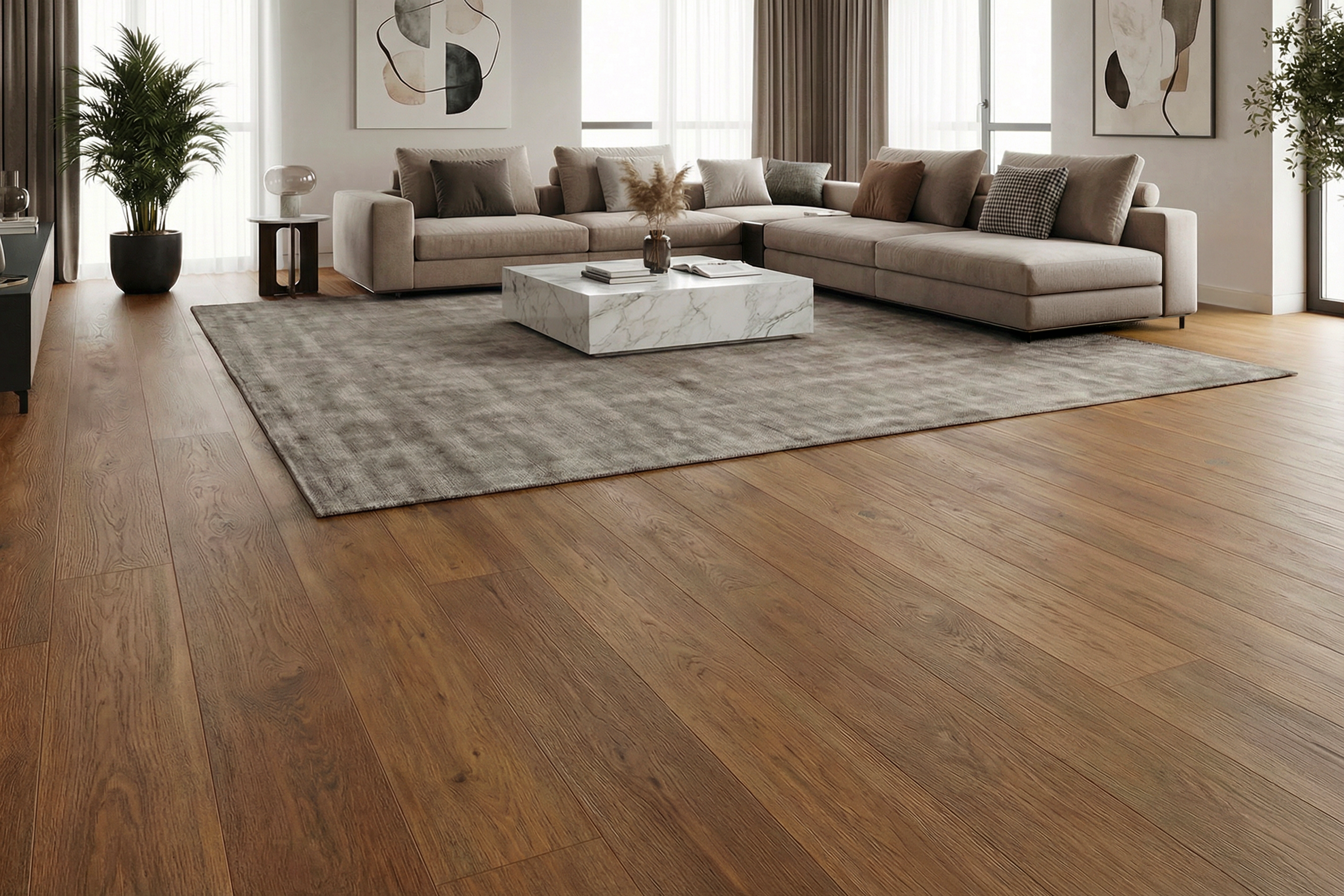 80 m² Klick-Fertigparkett Eiche Country 