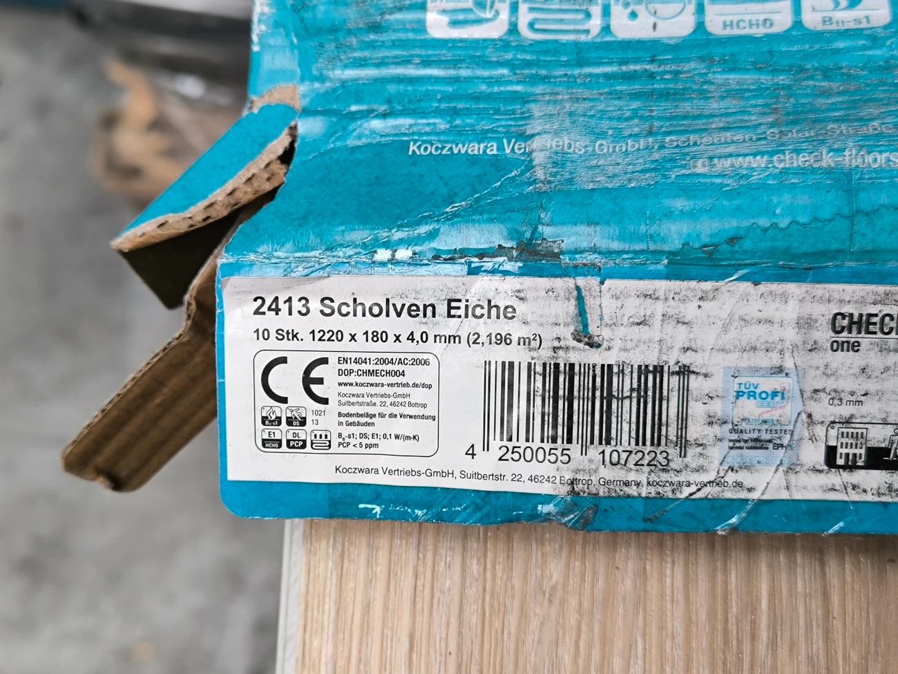 Klick-Vinylboden-Eiche-Scholven