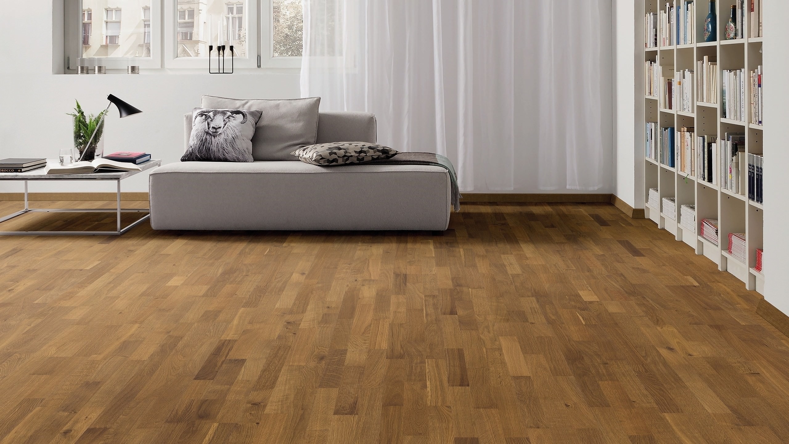 31 m² HARO Klick-Parkettboden Bernstein-Eiche strukturiert