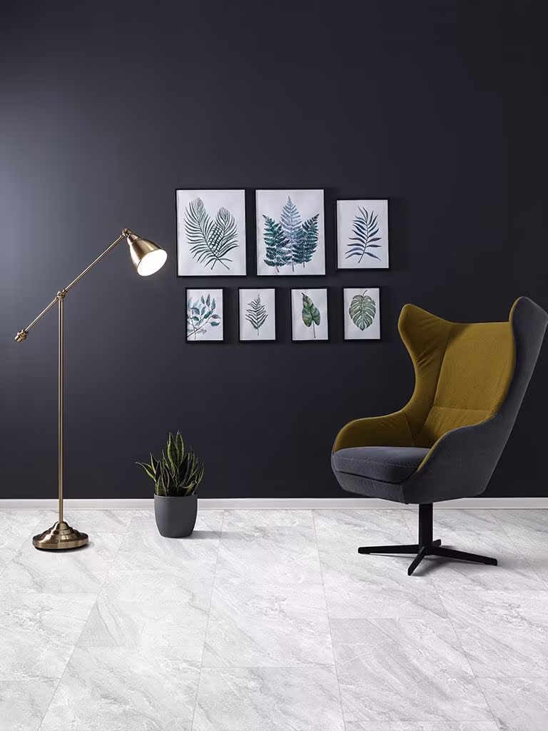 112 m² Klick-Vinylboden Marmor Heisiek inkl. Trittschall