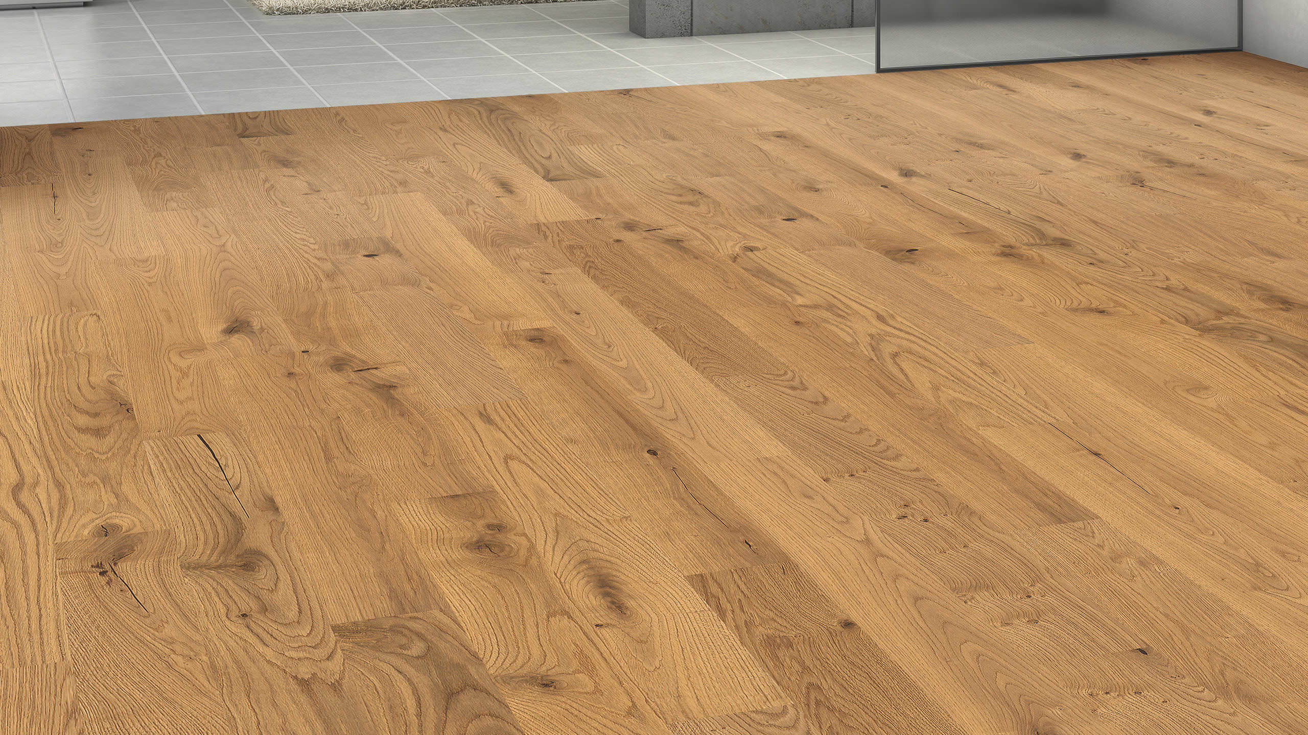 56 m² HARO Nut+Feder Parkettboden Eiche strukturiert