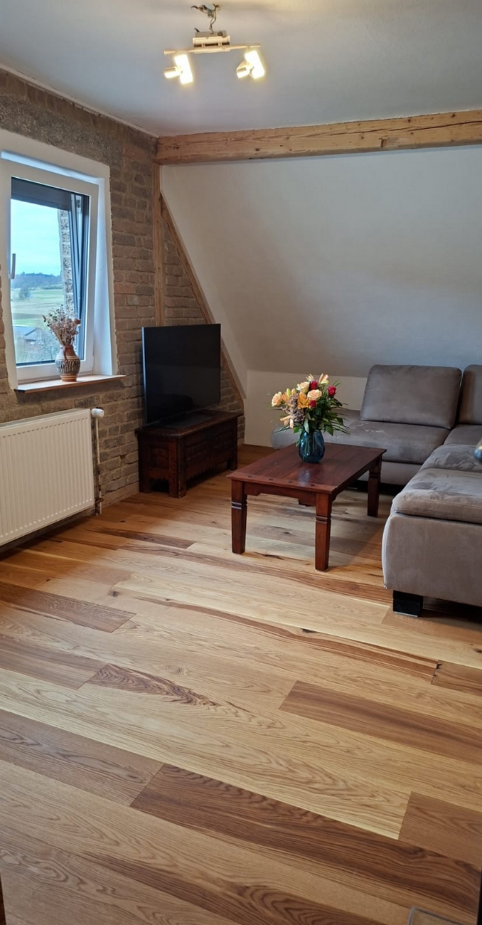 Klick-Parkett-Eiche-Herbstlaub