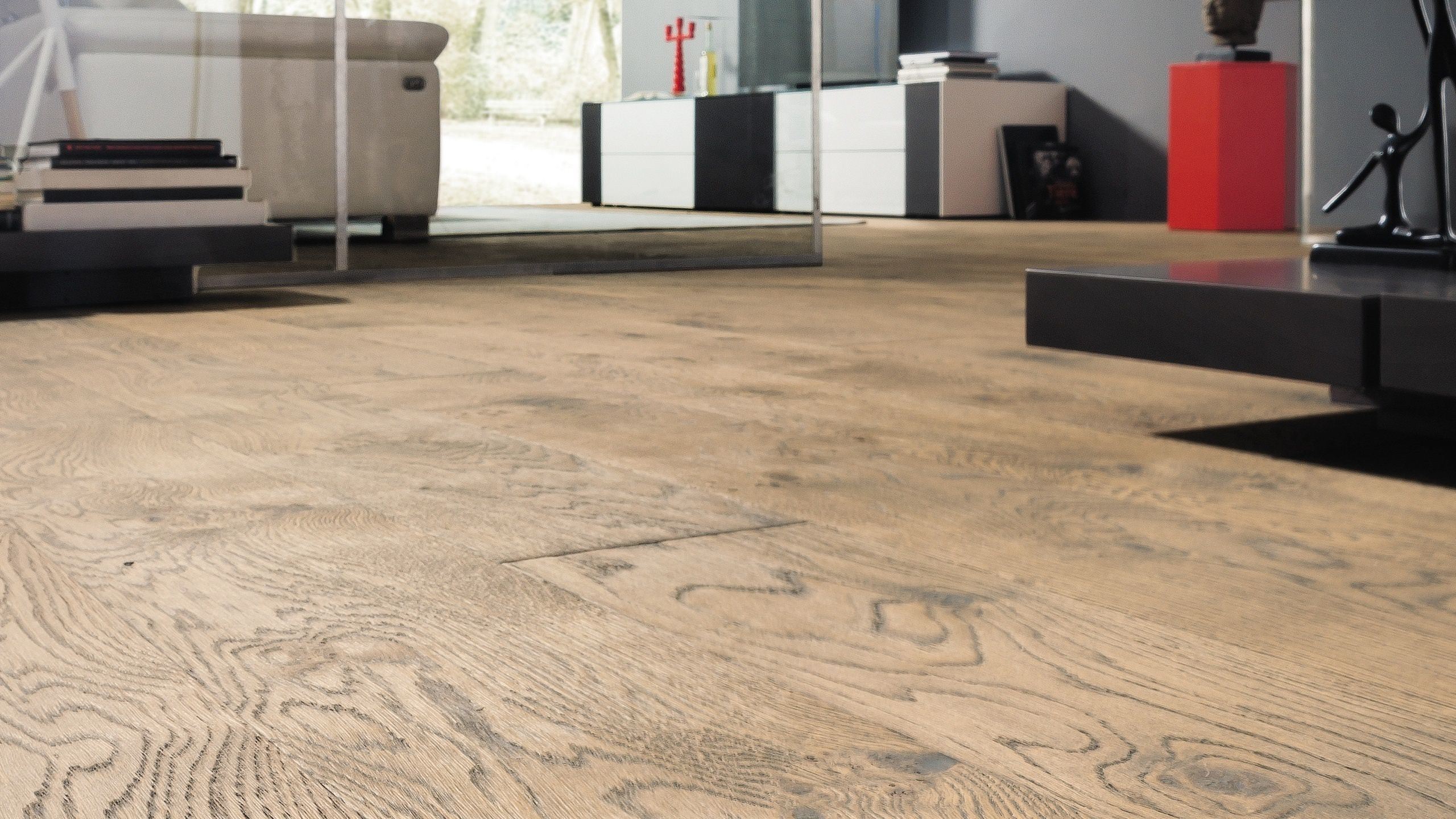 34 m² HARO Klick-Parkettboden Eiche tabak retro strukturiert